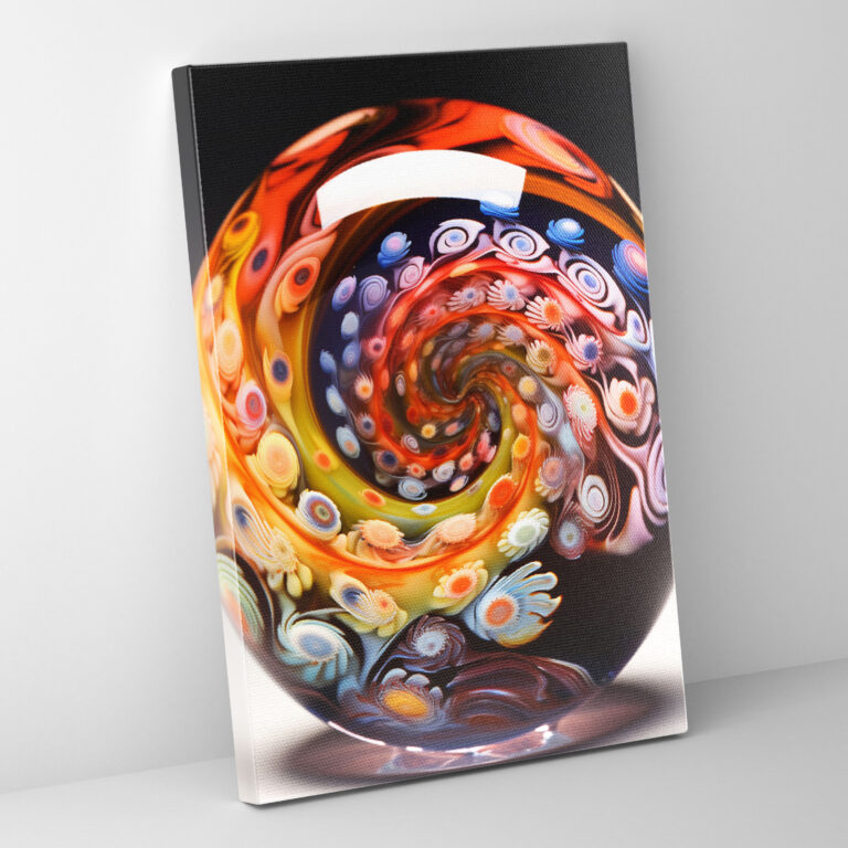 Realistic Glass Sculpture Canvas - Realistic Glass Sculpture, Canvas Wall Art, Mesmerizing, Decorative Glass Paperweight