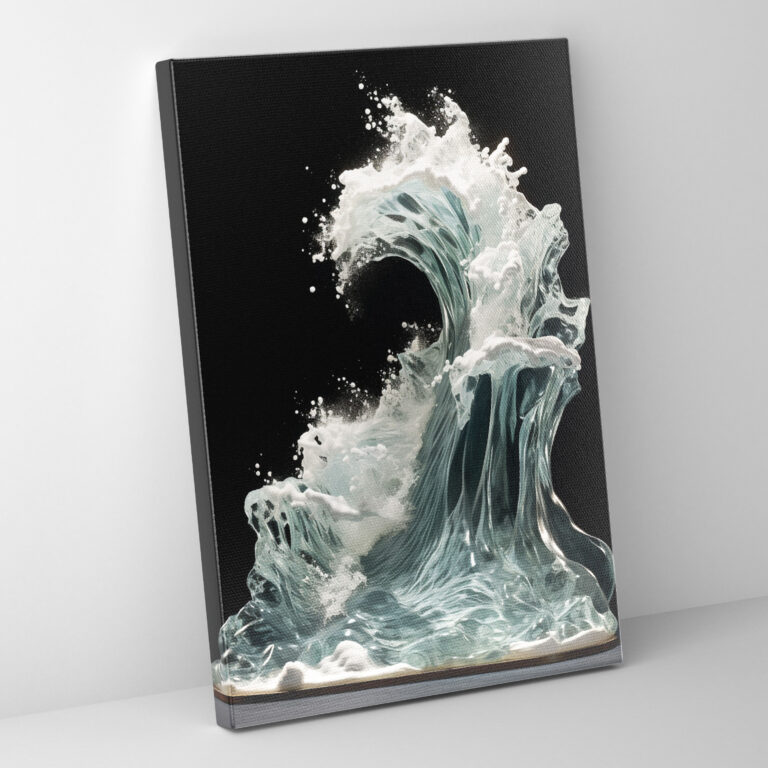 Realistic Glass Sculpture Canvas Print - Realistic Glass Sculpture, Realistic Glass Sculpture, Wall Art, Serene