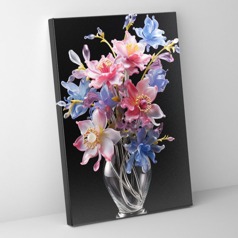 Realistic Glass Sculpture Wall Art - Realistic Glass Sculpture, Wall Decoration, Home Decoration, Bouquet Of Flowers