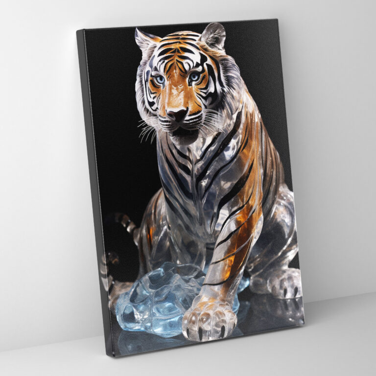 Realistic Glass Sculpture Canvas Print - Realistic Glass Sculpture, Canvas, Home Decoration, Fierce Beauty