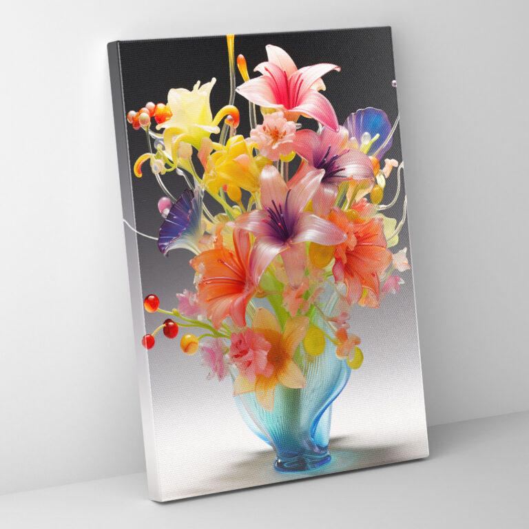 Realistic Glass Sculpture Canvas Print - Realistic Glass Sculpture, Canvas Wall Art, Wall Art, Realistic Glass Sculpture