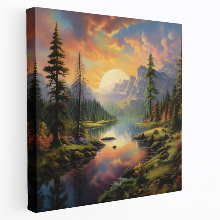 Rainbow Canvas Print - Serene Landscape Wall Art - Rainbow, Canvas Print, Canvas, Canvas Wall Art