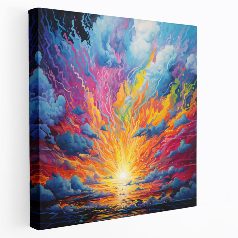 Rainbow Burst Canvas Print - Rainbow, Canvas Print, Colorful, Canvas