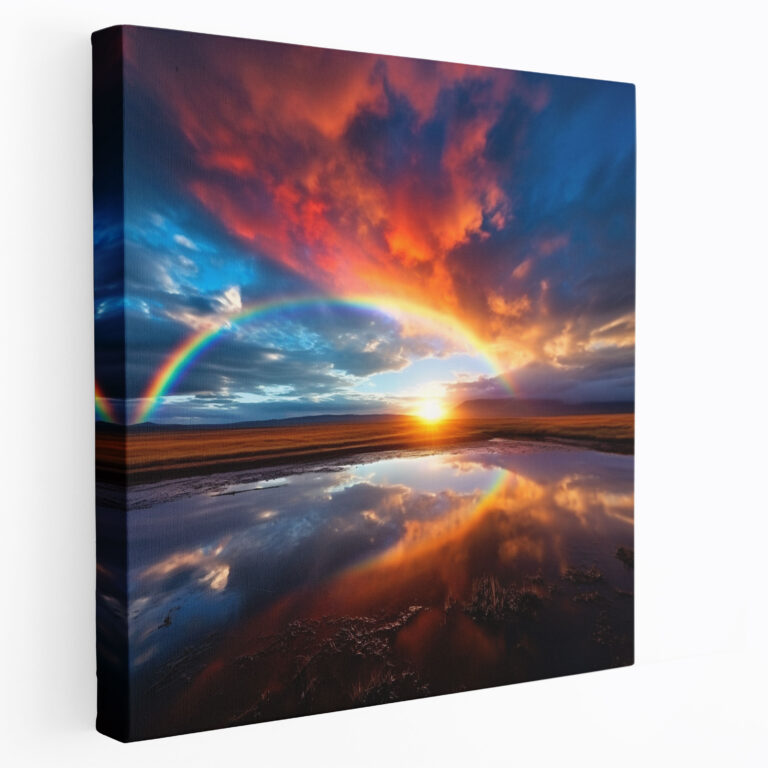 Rainbow Sunset Canvas Print - Rainbow, Canvas, Rainbow, Golden Hour