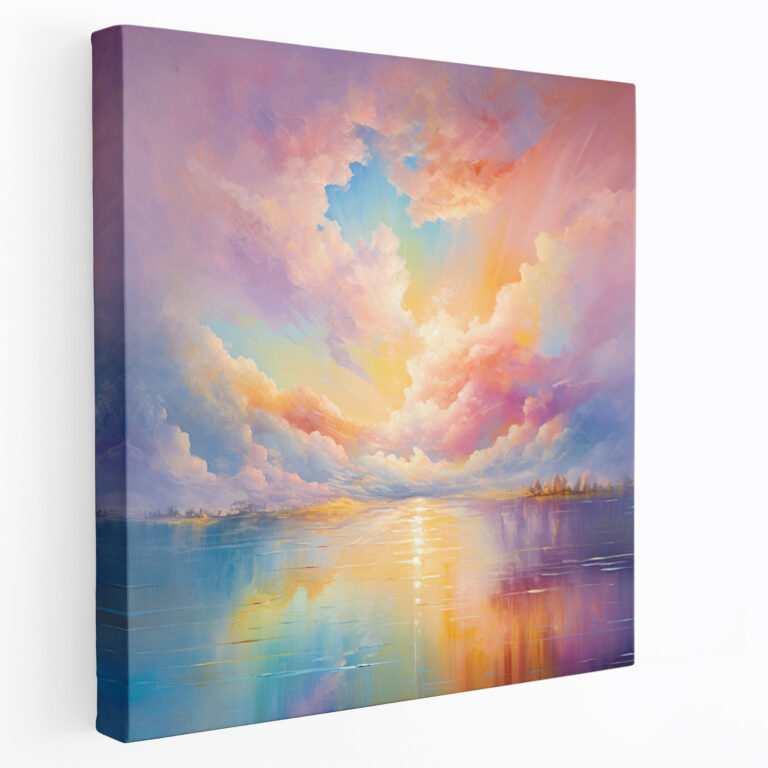 Dreamy Rainbow Canvas Print - Rainbow, Canvas Print, Wall Decoration, Soft Brushstrokes