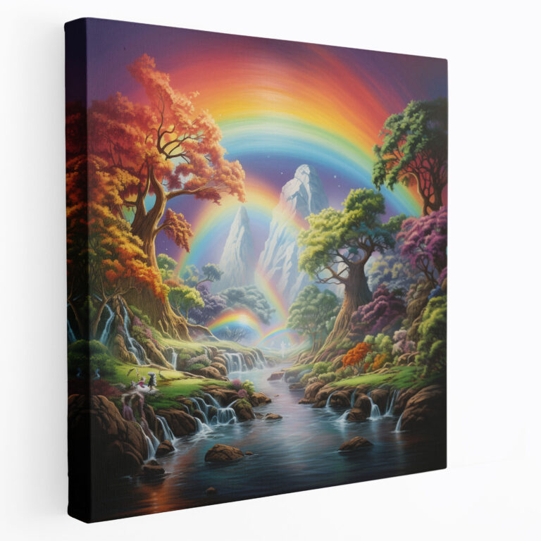 Tranquil Rainbow Wall Art - Rainbow, Peaceful, Canvas Wall Art, Serene