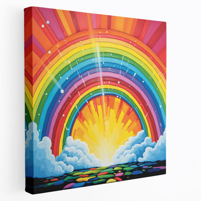 Radiant Rainbow Wall Art - Rainbow, Uplifting, Wall Decoration, Canvas Wall Art