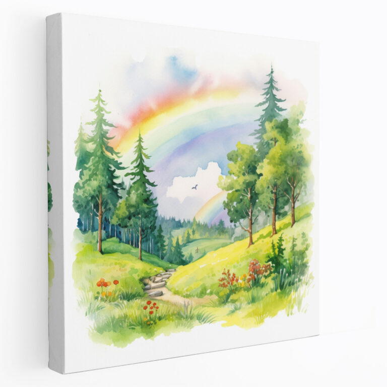 Rainbow Wall Art - Rainbow, Serene, Wall Art, Canvas