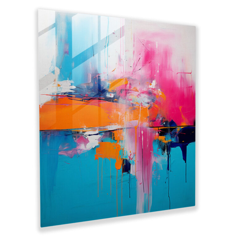 Rejection Reflection: Abstract Brushstrokes Glass Print - Rejection, Vibrant Colors, Modern Art, Rejection
