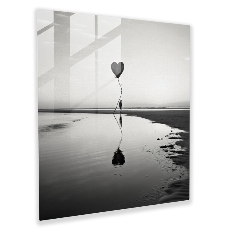 Rejection Glass Print - Minimalistic Black And White Wall Art - Rejection, Modern Art, Minimalistic, Home Decoration