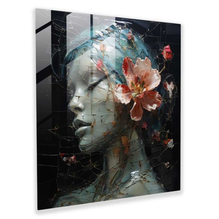 Rejection Glass Print - Contemporary Mixed-Media Wall Art - Rejection, Resilience, Rejection, Glass Art