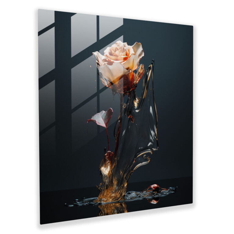 Faded Petals - Glass Wall Art - Rejection, Modern Art, Hauntingly Beautiful, Wall Decoration