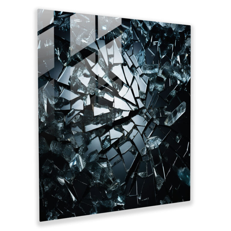 Shattered Reflections - Glass Wall Art - Rejection, Glass Art, Glass Wall Art, Wall Decoration