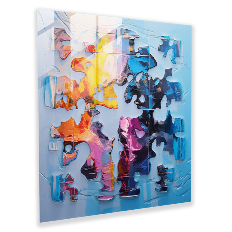 Incomplete Puzzle - Glass Wall Art - Rejection, Home Decoration, Glass Print, Incompleteness