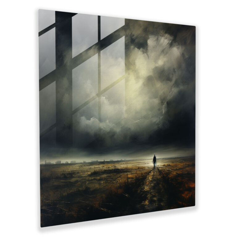 Rejection Impressionist Glass Print - Rejection, Glass Wall Art, Rejection, Wall Decoration