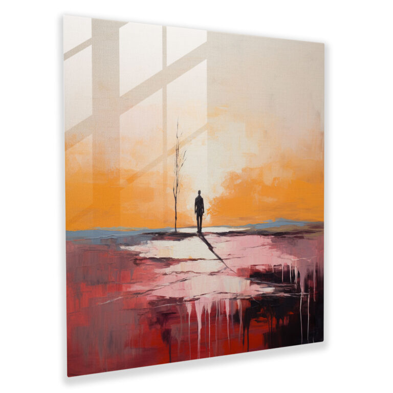 Lonely Reflections - Glass Print - Rejection, Glass Print, Modern Art, Rejection