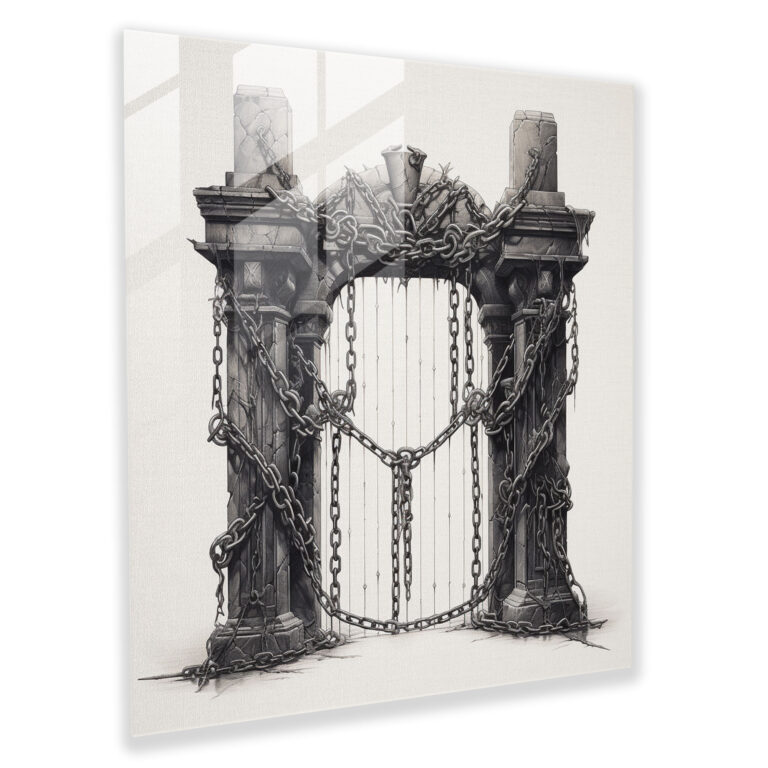 Bound By Chains - Glass Print - Rejection, Modern Art, Glass Print, Wall Decoration