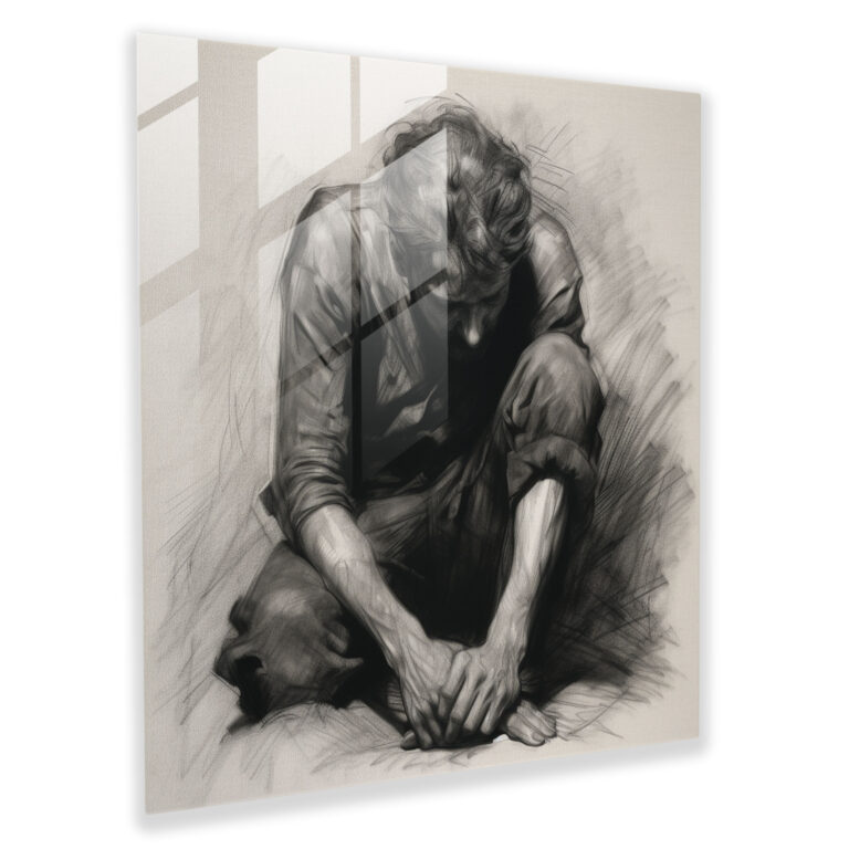 Dejected Soul - Glass Print - Rejection, Wall Decoration, Rejection, Home Decoration