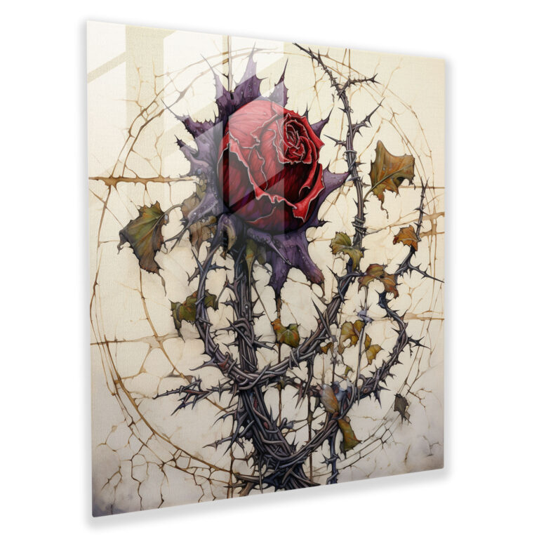 Thorned Beauty - Glass Print - Rejection, Home Decoration, Glass Wall Art, Wall Decoration