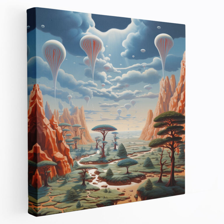 Rolling Stones Wall Decoration - Surrealist Dream Canvas Print - Rolling Stones, Wall Art, Home Decoration, Canvas Print