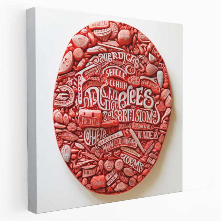 Rolling Stones Wall Decoration - Vintage Typography Canvas Print - Rolling Stones, Vintage Typography, Canvas, Song Lyrics