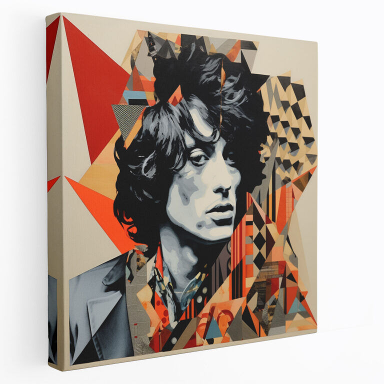Geometric Rolling Stones Canvas Print - Rolling Stones, Canvas, Rolling Stones, Abstract Shapes