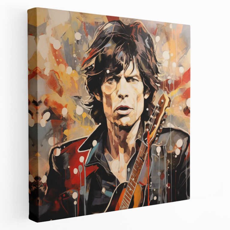 Abstract Rolling Stones Wall Decoration - Rolling Stones, Mixed Media, Wall Decoration, Canvas Print