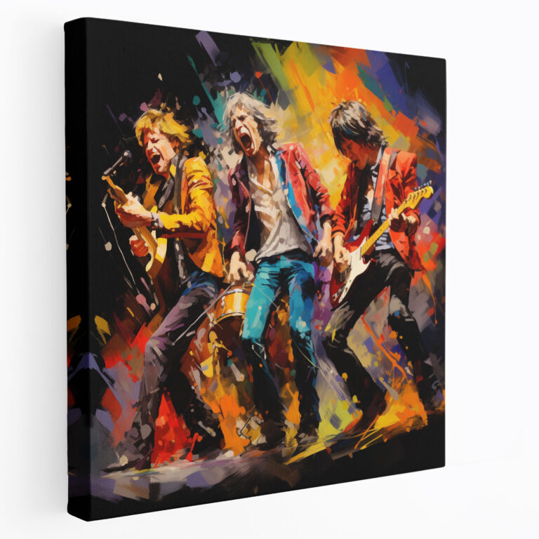 Rolling Stones Canvas Print - Colorful Concert Photography - Rolling Stones, Rolling Stones, Dynamic Movement, Wall Decoration