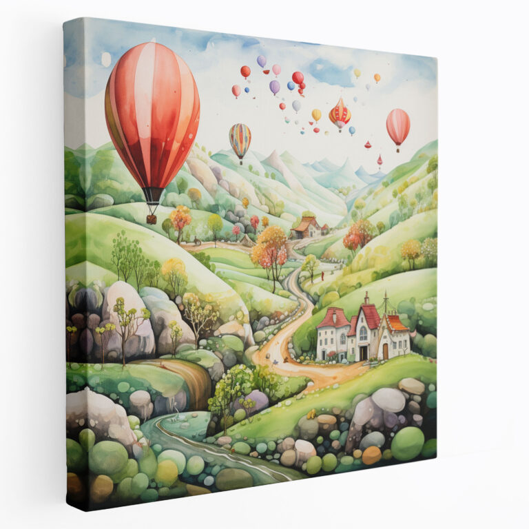 Rolling Stones Wall Art - Whimsical Watercolor - Rolling Stones, Wall Art, Tranquility, Countryside Charm