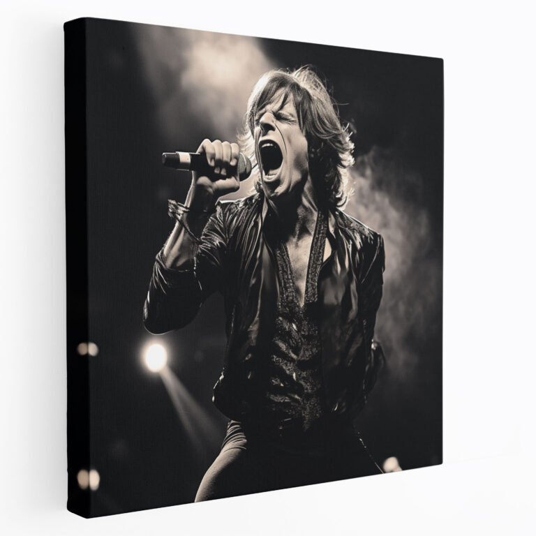 Rolling Stones Wall Decoration - Contemporary Photograph - Rolling Stones, Mick Jagger, Dynamic Stage Presence, Rolling Stones