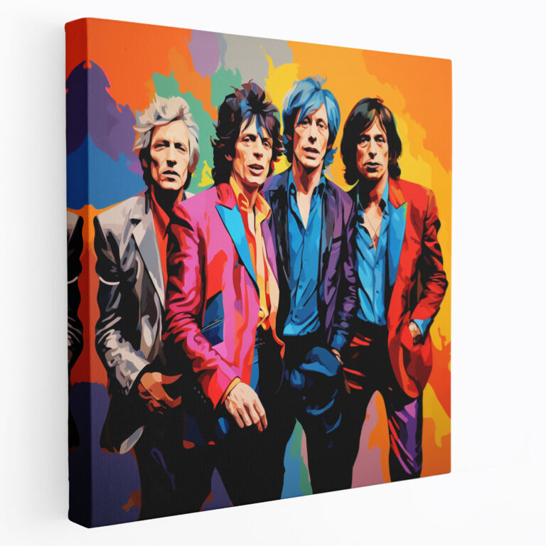 Rolling Stones Wall Decoration - Rolling Stones, Home Decoration, Canvas, Pop Art Style Painting