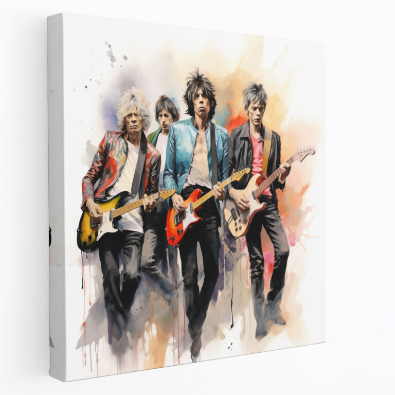 Rolling Stones Wall Art - Rolling Stones, Wall Art, Watercolor Painting, Rolling Stones
