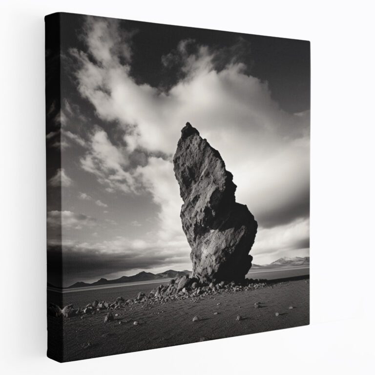 Rolling Stones Wall Decoration - Monochrome Photograph - Rolling Stones, Dramatic Sky, Wall Decoration, Canvas Print