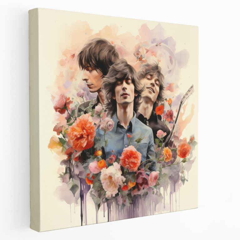 Rolling Stones Canvas Print - Watercolor Illustration - Rolling Stones, Home Decoration, Subtle Brushstrokes, Wall Art