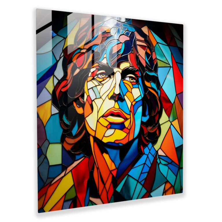 Vibrant Rolling Stones Glass Print - Rolling Stones, Modern Art, Wall Decoration, Glass Wall Art