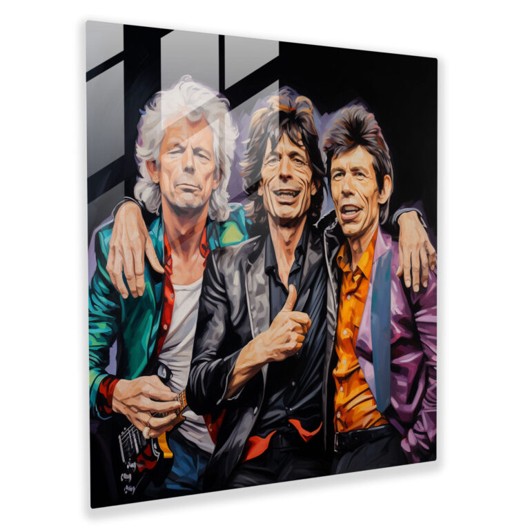 Elegant Stones Glass Print - Rolling Stones, Glass Print, Modern Art, Rolling Stones