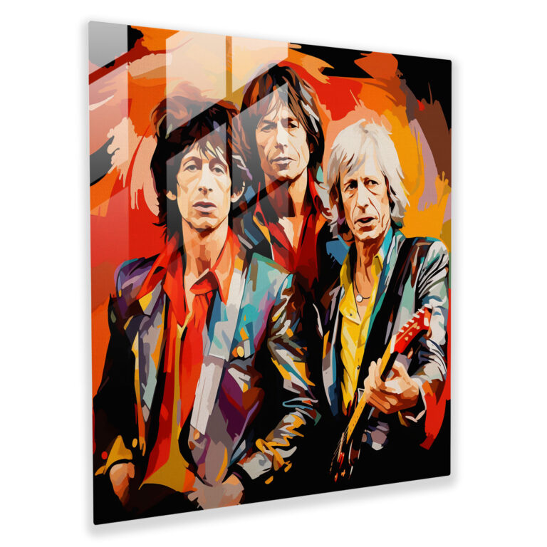 Minimalist Stones Glass Print - Rolling Stones, Glass Wall Art, Glass Art, Abstract Design
