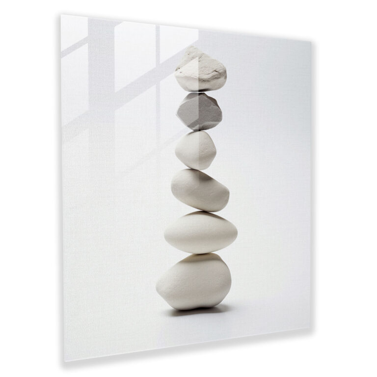 Rolling Stones Glass Print - Rolling Stones, Modern Art, Balanced Composition, Simplicity