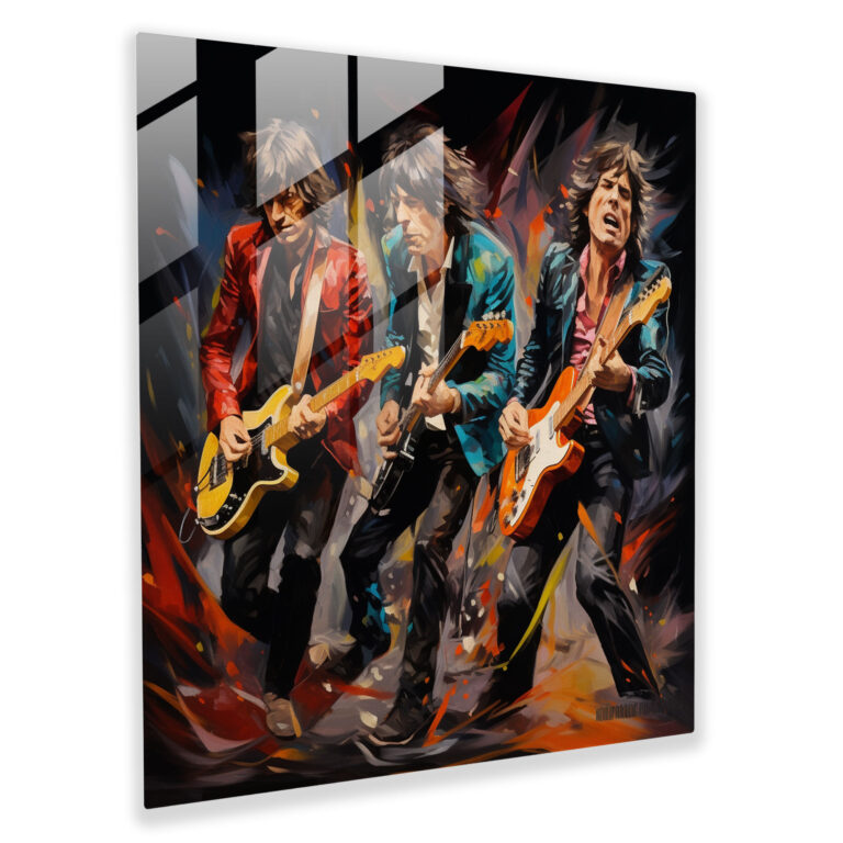 Glass Print - Rolling Stones In Motion - Rolling Stones, Rolling Stones, Glass Print, Home Decoration