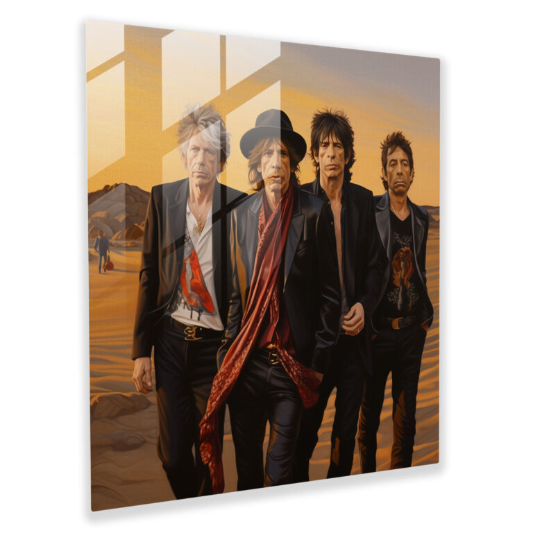 Rolling Stones Glass Print - Rolling Stones, Wall Decoration, Glass Art, Home Decoration