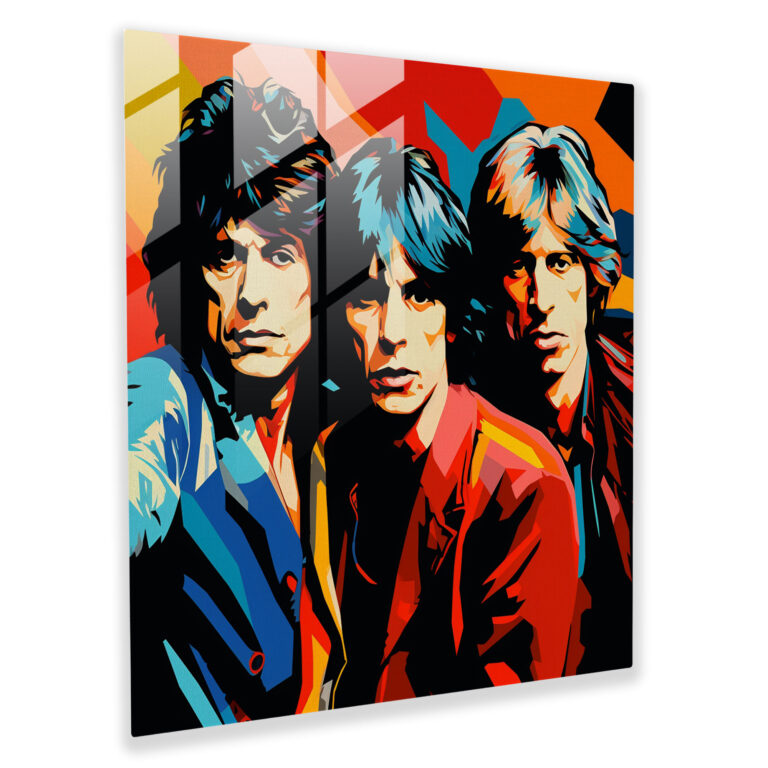Rolling Stones Glass Print - Rolling Stones, Glass Print, Wall Decoration, Glass Art
