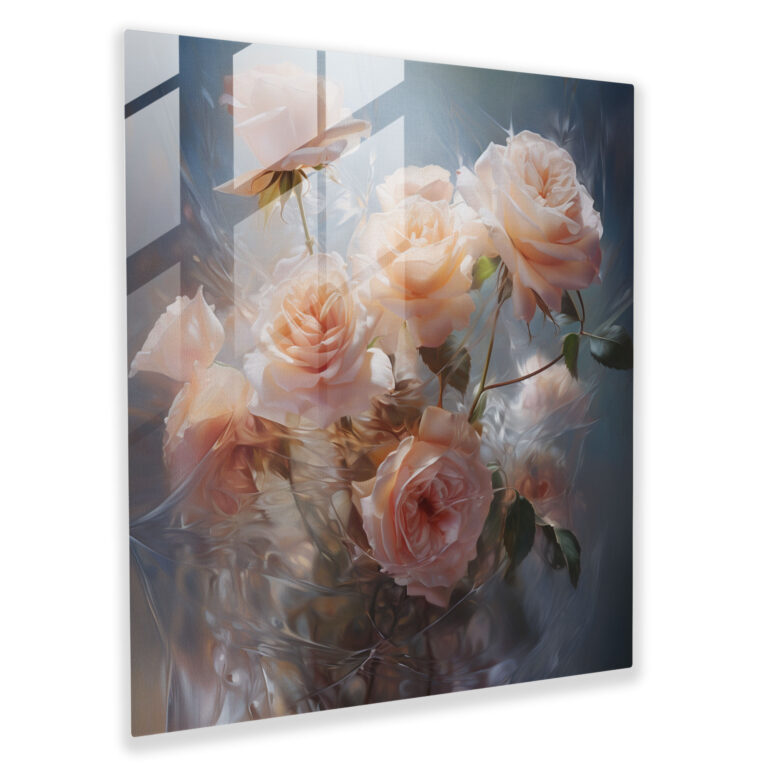 Ethereal Roses Glass Print - Romantic, Enchantment, Glass Wall Art, Romantic