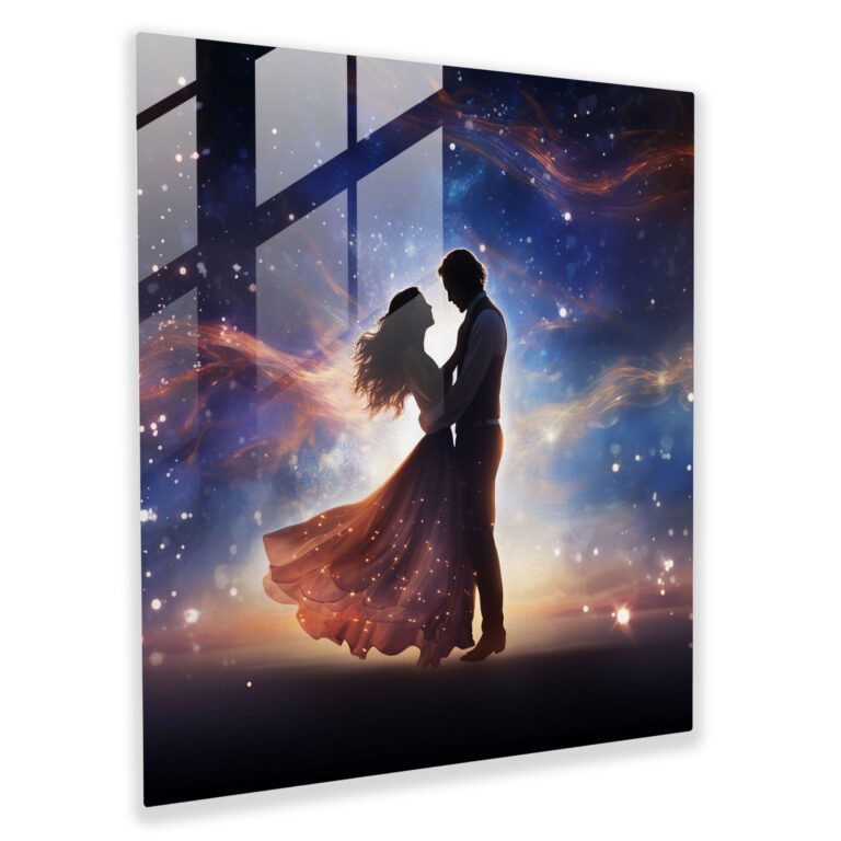 Romantic Dreamy Glass Print - Romantic, Wonder, Starlit Sky, Magic
