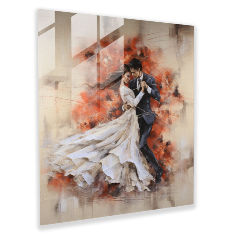Romantic Dance Glass Print - Romantic, Romantic, Glass Wall Art, Modern Art