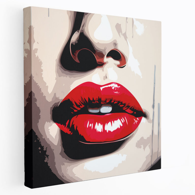 Romantic Pop Of Passion Wall Decoration - Romantic, Wall Art, Romantic, Lips