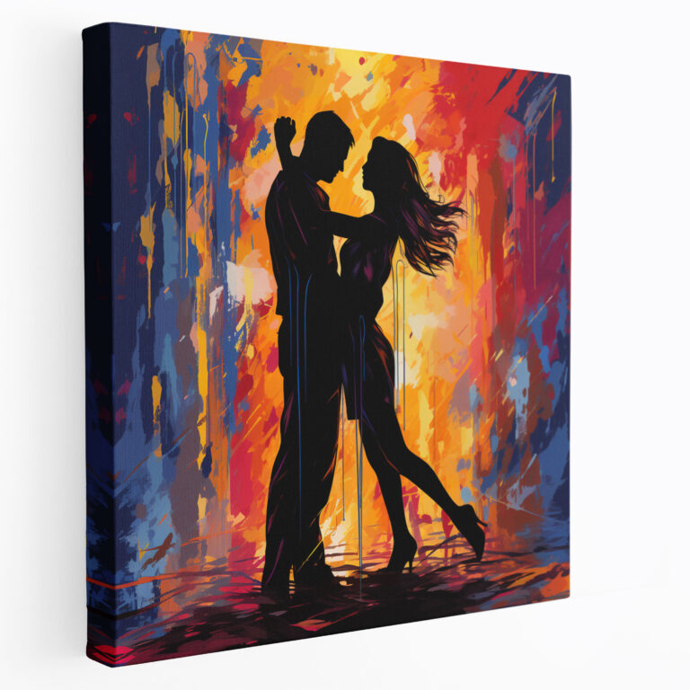 Romantic Silhouette Wall Decoration - Romantic, Canvas Wall Art, Canvas Print, Romance