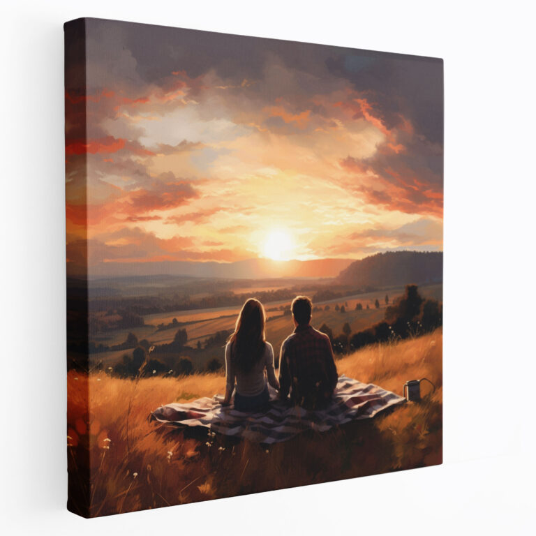 Romantic Countryside Canvas Print - Romantic, Countryside, Canvas Print, Sunset