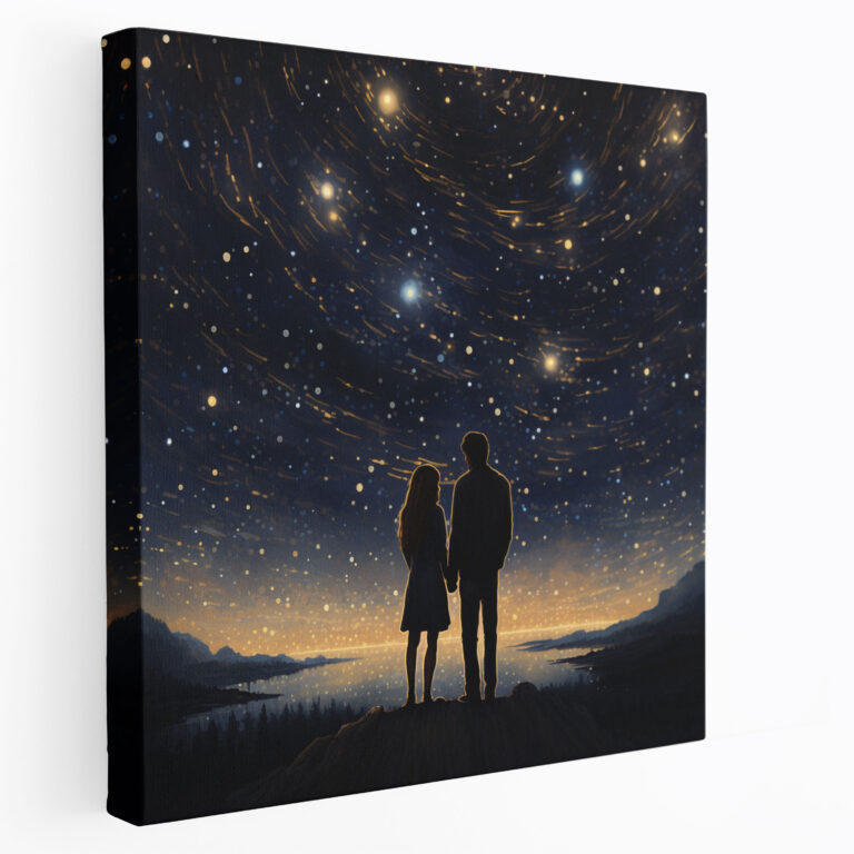 Romantic Starry Night Canvas Print - Romantic, Constellations, Canvas Print, Magical