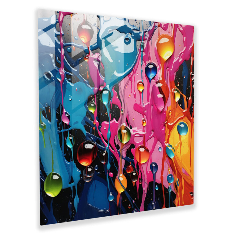 Raindrops Glass Print - Rain, Glass Surface, Glass Art, Modern Art