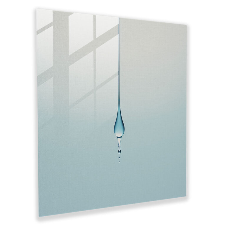 Slow Motion Raindrop Glass Print - Rain, Glass Art, Rain, Wall Decoration